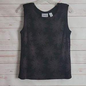 NWT Chico's Sparkly Glittery Stretchy Pullover Tank Top Size Medium